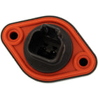 front side of black automotive connector part # AT04-2P-PM11 receiving cavity