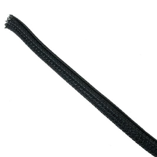 F6N0.25BK - Techflex FLEXO F6 1/4" Black Braided Wrapping Split Loom (Sold by the Foot)