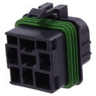 12065686 - Delphi Metri-Pack 630 Black 4 Way Relay Socket with Blue Cable Seal