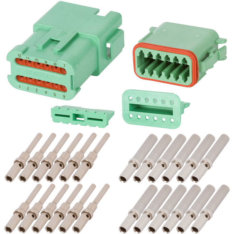 DEUTSCH DT 12 Way Green Connector Assembly Kit, C Key