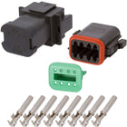 DT04-08PB-P028 DEUTSCH DT 8 Way Black Double (5/3) Bussed Connector Assembly Kit