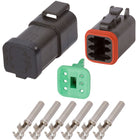 DT04-6P-EP13 DEUTSCH DT 6 Way Black Single (6) Bussed Connector Assembly Kit