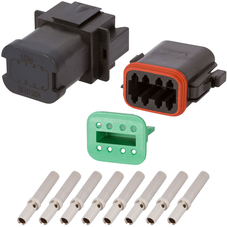 DT04-08PB-P021 DEUTSCH DT 8 Way Black Single (8) Bussed Connector Assembly Kit