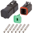 DT04-6P-EP13 DEUTSCH DT 6 Way Black Single (6) Bussed Connector Assembly Kit