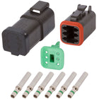 DT04-6P-EP13 DEUTSCH DT 6 Way Black Single (6) Bussed Connector Assembly Kit