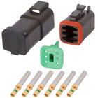 DT04-6P-EP13 DEUTSCH DT 6 Way Black Single (6) Bussed Connector Assembly Kit