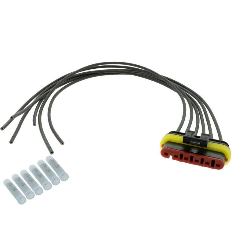 282090-1 AMP Superseal 1.5 6 Way Plug 1' Pigtail (Choose Wire Gauge)