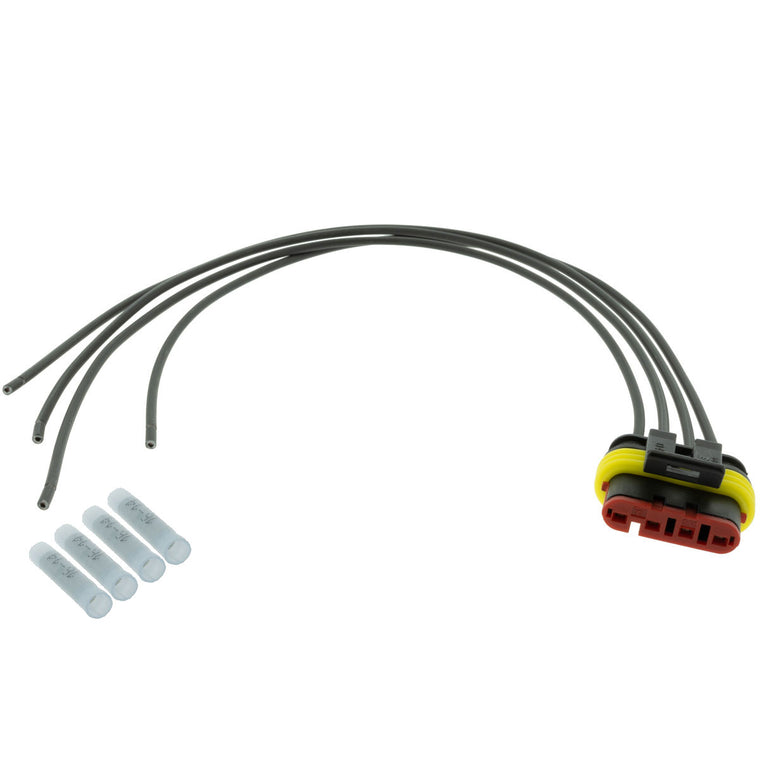 282088-1 AMP Superseal 1.5 4 Way Plug 1' Pigtail (Choose Wire Gauge)