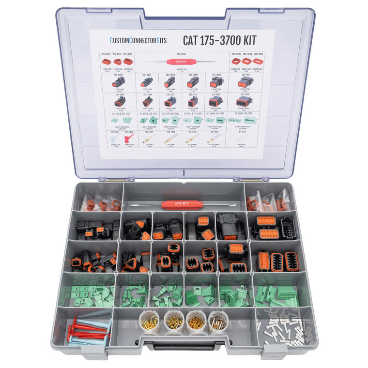 CAT 175-3700 - 308 Piece CAT 2-12 Way Environmentally Sealed Electrical Connector Kit