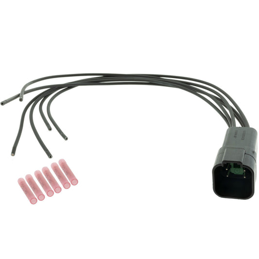 DT04-6P-E004 DEUTSCH DT 6 Way Black Receptacle 1' Pigtail