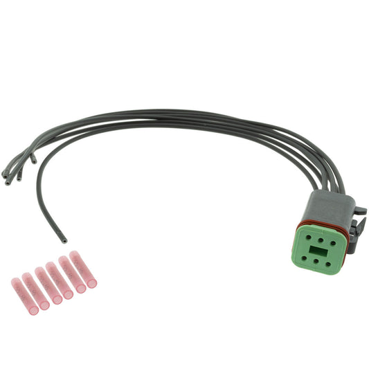 DT06-6S-P012 DEUTSCH DT 6 Way Black Plug 1' Pigtail